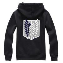 Anime Attack on Titan Unisex Cosplay Costume Hoodie Scouting Legion Hooded Jackets XXXL juoda