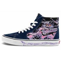 Vans Sk8 Kaukolės Spaudinio Laisvalaikio Aukštakulniai Lentos Batai Unisex Sportbačiai Juodi Violetiniai VN0A5KRH96C 35 gray