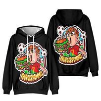Burgerpommes ICrimax Hoodies Ruduo Ilgomis Rankovėmis Unisex Megztiniai Streetwear Drabužiai Palaidinė XS juoda