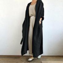 Moteriškas ilgas lininis kardiganas atviru priekiu, maxi kimono paltas, laisvas, kvėpuojantis, lengvas viršutinis drabužis pavasariui ir vasarai 4XL juoda