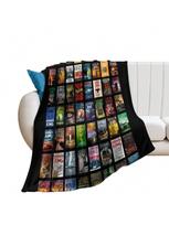 Complete Works Of Stephen King Throw Blanket Decorative Sofa Cute Blankets Ands Luxury Designer Blankets 75X95CM pilka spalva
