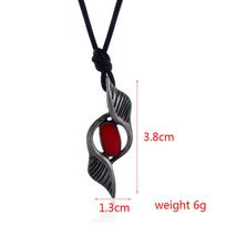 Devil May Cry 5 Dante Necklace Red Zircon Pendant Game Jewelry Gift for Fans Collectible Metal Souvenir 50cm deimantas