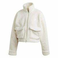 adidas Originalus TEDDY JACKET Aksominės tekstūros Paltas Moteriškas Baltas FU3926 165/76A/XS white