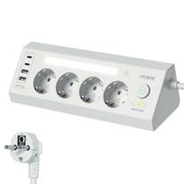 Tiross kampinis prailgintuvas 4 lizdai 2xUSB 2xUSB C