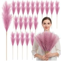 Dirbtinė rožinė pampų žolė PVC 56,5 cm (20 vnt.) N82