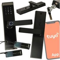 Išmanioji durų rankena su elektronine spyna, kodu, piršto atspaudu ir „Bluetooth“ M10