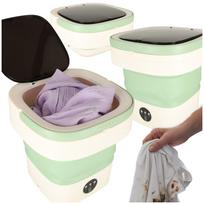 Automatinė turistinė mini sulankstoma nešiojama skalbyklė 12 l, žalia M13