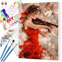 Tapyba pagal numerius su rėmu 40 x 50 cm „Skripininkė“ TP1