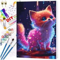 Tapyba pagal numerius su rėmu 40x50 cm „Spalvotas kačiukas“ TP47