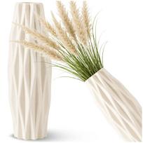 Dekoratyvinė vaza, kreminė PVC, 21 cm TP107