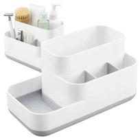 Kosmetikos organizatorius baltas PVC 23x13x12 cm TP132