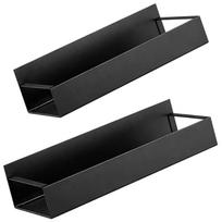 Magnetinis virtuvės organizatorius, juodas, 2 lentynos E48