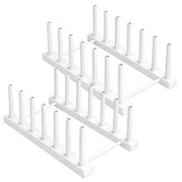 Baltas lėkščių džiovintuvas-stovas, PVC, 2 vnt. E55