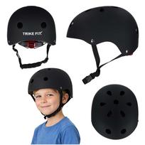 Vaikiškas reguliuojamas dviratininko šalmas Trike Fix su LED, M (55–58 cm), juodas