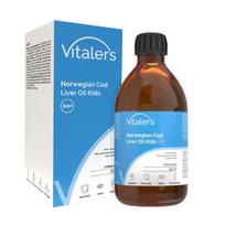 Vitaler's Norvegijos menkių kepenų aliejus vaikams, 1250 mg – 250 ml