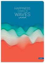 Sąsiuvinis Lastva Waves, langeliais, A5, 96 lapų, (spalva/dizainas parenkami atsitiktine tvarka)