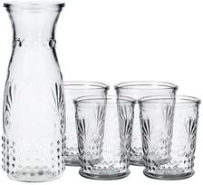 Stiklinių ir grafino rinkinys Homla Lorens 2, stiklas, 1 l, 5 vnt.