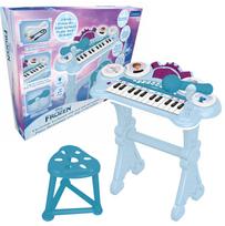 Elektroninis pianinas vaikams su stovu, kėdute ir mikrofonu, 24 klavišų „Frozen”
