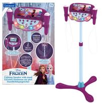 Vaikiškas karaoke rinkinys su 2 mikrofonais, reguliuojamu stovu, garso ir šviesos efektais „Frozen”