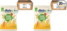 "Alete bewusst" Ekologiški krekeriai vaikams su morkų ir rozmarinų milteliais - nuo 1 metų, be druskos ir cukraus, ekologiški, 10 x 30 g (2 vnt.)