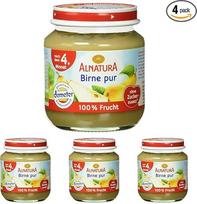 "Alnatura Pure" ekologiškos kriaušės po 4-ojo mėnesio 125g (4 pakuotės)
