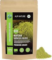 "Alpi Nature Matcha Powder Organic" 200 g, aukščiausios rūšies žalioji arbata, ekologiška Matcha arbata, natūralaus kofeino