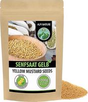 "Alpi Nature" garstyčių sėklos geltonos baltos 1 kg Garstyčių sėklos Geltonos spalvos garstyčių sėklos Garstyčios, skirtos pagardinti ir virti