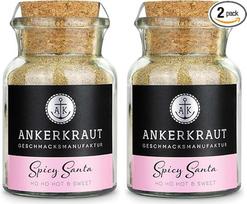 "Ankerkraut" aštrus Kalėdų Senelio prieskonis, 100 g, kamštinėje stiklinėje, aštrūs ingredientai vaisiams, su vanile, aštrus Kalėdų Senelio siurprizas, aukščiausios kokybės (2 vnt.)