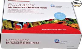 "Aquarium Münster Dr. Bassleer Biofish Food" maisto dėžutė L - joje yra 4 rūšių pašarų, po 60 g įprasto Chlorella Česnakas Acai
