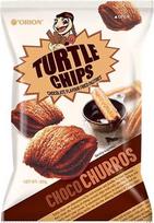 "ArBo-Living" užkandžiai - "ORION Turtle Chips Chocolate Churros" 80g - traškūs 4 sluoksnių traškučiai su saldžiu "Churros" skoniu ir šokolado natomis - korėjietiškų užkandžių tendencija