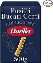 "Barilla Collezione Fusilli Bucati Corti" makaronai, pagaminti iš aukštos kokybės kietųjų kviečių, visada "Al Dente", 12 vnt. (12 x 500 g)