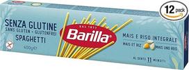 "Barilla" makaronų makaronai be glitimo, pagaminti iš skanių kukurūzų ir ryžių - puikiai tinka sergantiems celiakija arba netoleruojantiems glitimo (12 x 400 g)