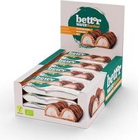 "Bett'r" vaflių batonėlis su lazdyno riešutų kremu - 100 % ekologiškas, veganiškas, be rafinuoto cukraus ir palmių aliejaus - 16 x 33 g