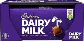 "Cadbury Dairy Milk Chocolate" - kreminis pieniškas šokoladas - saldaus ir sodraus skonio saldainiai - pieniškas, 17 x 180 g