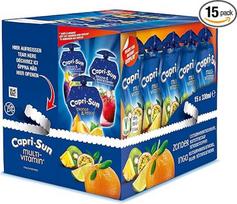 "Capri-Sun Multivitamin" vaisių sulčių gėrimas vaikams (15 x 330 ml) - dideli maišeliai su sandariu uždarymu - su tikromis vaisių sultimis - be dirbtinių priedų - veganiškas, be glitimo