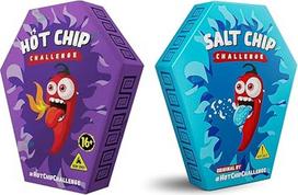 "Chip Challenge Twin Pack" - 1 x sūrus žetonas ir 1 x aštrus žetonas - itin sūrūs ir itin aštrūs tortilijų iššūkiai