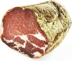 "Coppa" - švelniai rūkyta kiaulienos sprandinė iš Italijos - 450 g - brandinta Pietų Tirolyje - Viktor Kofler/Lana specialybė