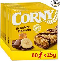 "Corny Classic" šokoladinis batonėlis su šokoladu ir bananais 60 x 25 g