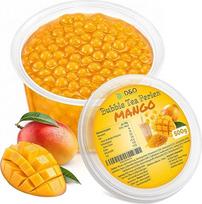 "D&O Nature Products" burbulinės arbatos rutuliukai 500 g Mango skonio, vaisinės spragėsiai su tikromis vaisių sultimis, veganiški, 100 % natūralių skonių, vaisių perlai