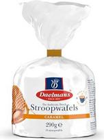 "Daelmans Stroopwafels" klipsų maišelis 10 vaflių 290g skersmuo 8cm olandiškas karamelinis vaflis Klasikinis kavos užkandis