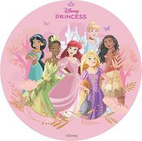"Dekora", "Disney" princesės Valgomas vaflinis popierius Gimtadienio torto apdaila Vaikų apvalus torto viršūnė 20CM
