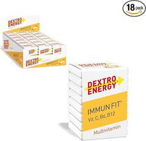 "Dextro Energy ImmunFit Cube Multivitamin" - 18 x 46 g (18 vnt.) - gliukozė su 10 vitaminų - skanūs vaisių skonio dekstrozės kubeliai