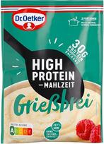 "Dr. Oetker High Protein Meal" manų kruopų košė - daug baltymų turinti manų kruopų košė pagrindiniam maistui arba baltymingam užkandžiui (10 x 95 g)