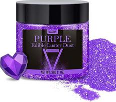 "Edible Glitter" valgomieji blizgučiai - 30 g valgomųjų blizgučių miltelių blizgučių dulkės gėrimams, maistui, tortams - valgomieji metaliniai maisto dažai blizgučiai kokteiliams, vynui, tortams (violetinė)