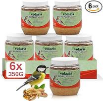 "Eggersmann volaris" 6 x 350 g aukščiausios kokybės riešutų sviestas su vabzdžiais laukiniams paukščiams - kaloringas riebus maistas - riešutų sviestas paukščiams plastikinėje pakuotėje - stikle (6 x 350 g, Vabzdžiai)