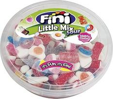 "Fini Mix" indelis, unikalus vaisių kramtomosios gumos asortimentas, saldumynai, "Coca Cola", želė meduoliai, įvairūs