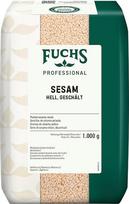 "Fuchs Professional" - šviesios sezamo sėklos, skirtos suši ruošimui, Wok patiekalams pagardinti arba pagardinti, profesionalios kokybės, skirtos dideliems vartotojams ir viešojo maitinimo įstaigoms, 1 kg perdirbamame maišelyje