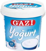 "Gazi Ciftlik" jogurtas - 5 x 1 kg - švelnus natūralus jogurtas, 3,5 % riebumo, natūraliai gaivaus skonio, idealiai tinka sūrio pyragams, pyragams ir pyragaičiams su vaisiais gardinti