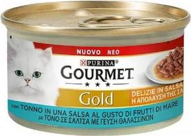 "Gourmet Gold Delizie in Sauce" drėgnas kačių maistas su tunu 85g