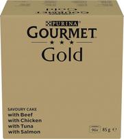 "Gourmet Gold Refined Ragout" drėgnas kačių maistas, įvairių rūšių mišinys, 96 vnt. (96 x 85 g)
